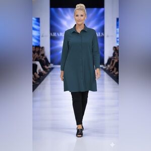 Jason Dress Size XL Shirtdress Athleisure Quick Dry Stretchy Walking Travel